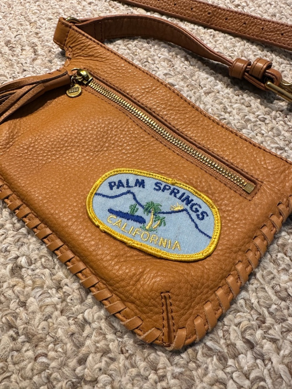 Palm Springs Tan Leather Crossbody/Fanny Bag by Hobo - Picture 4 of 15